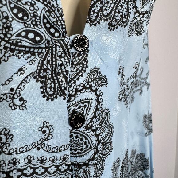 Sandro Paris Printed Silk Beane Jacquard Button Down A Line Midi Dress Classic S - Picture 8 of 16